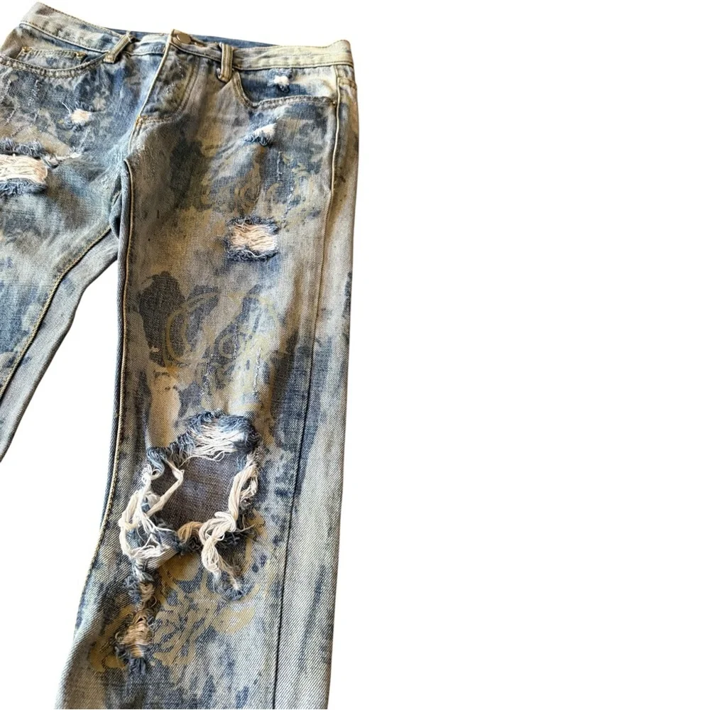 mnml streetwear skull acid died skinny jeans